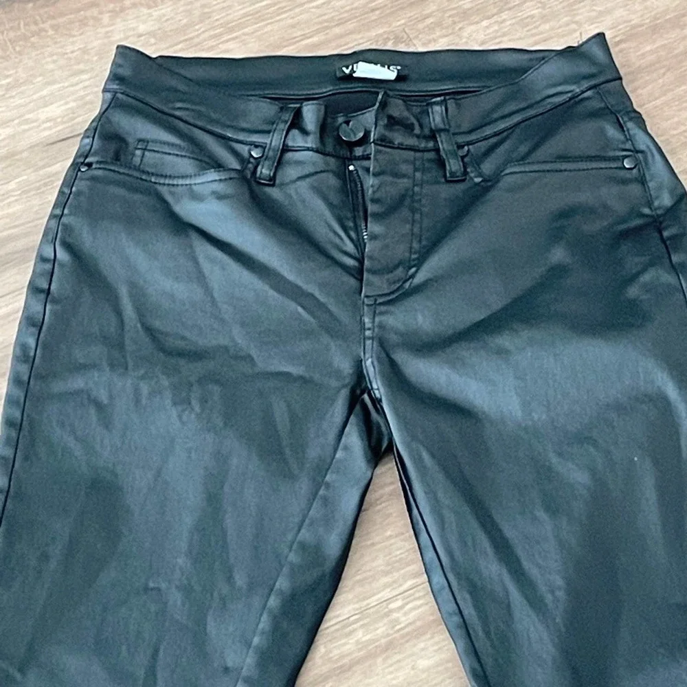 Venus Faux Leather Pants sz 2Flat Front Black